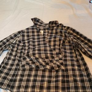 Holiday plaid blouse